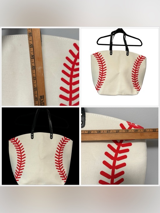Handbags - Gameday Mom Baseball Softball Sak Tote Bag Handbag Oversized Double Handle Black